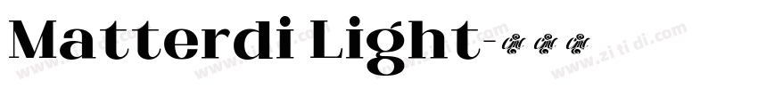 Matterdi Light字体转换